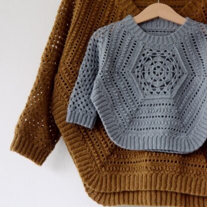 Hækleopskrift hexarin poncho, hæklet poncho sweater