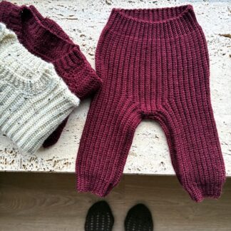Ribhæklede baby bukser, hækleopskrift
