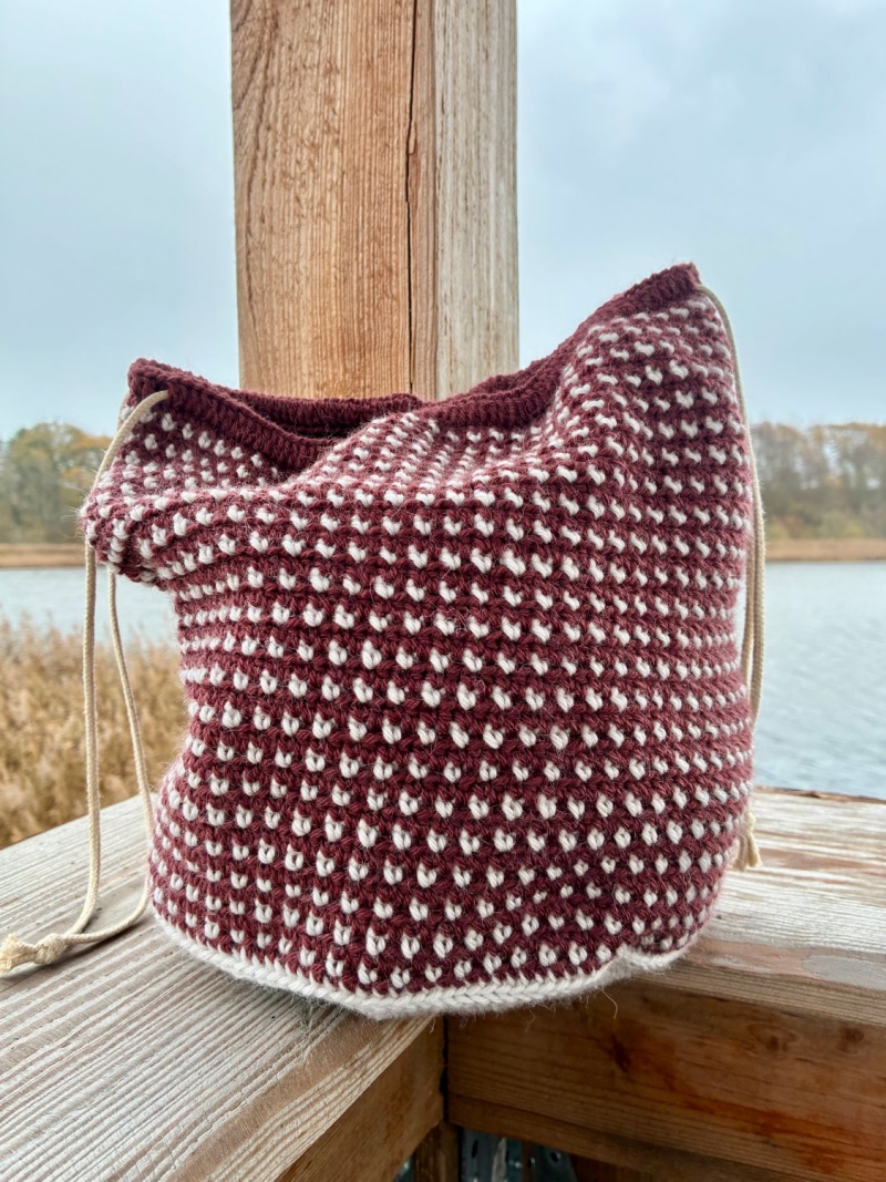 Hæklet projekttaske, hækleopskrift