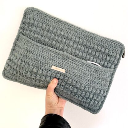Hækleopskrift laptop sleeve, hæklet sleeve til computer