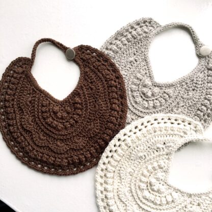 Hæklet savlesmæk, savlesmæk hæklet, crochet bib