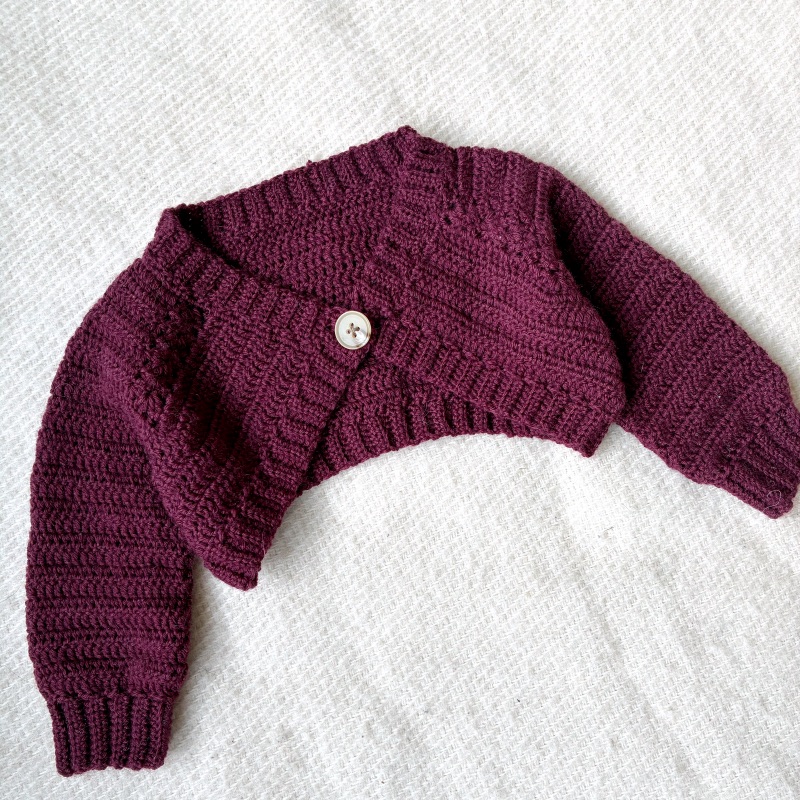 Hæklet bolero til børn, hækleopskrift