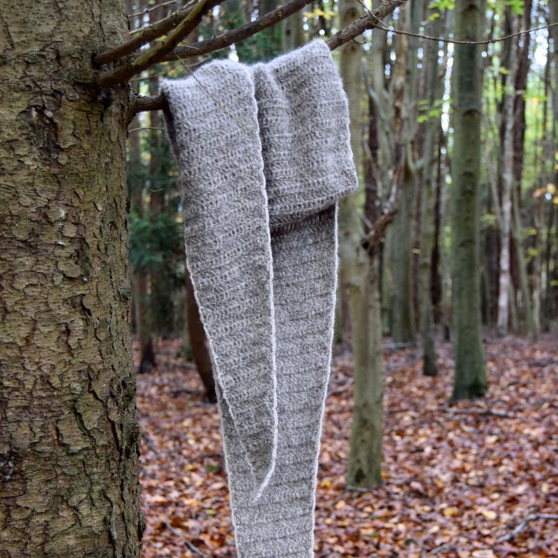 Hækleopskrift hæklet tørklæde