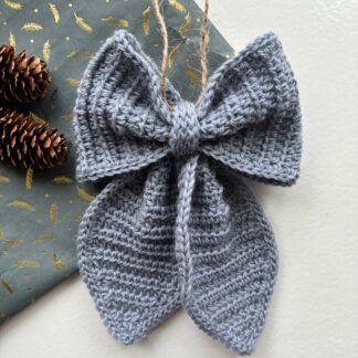 Hæklet julesløjfe, hækleopskrift