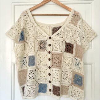 Hæklet cardigan af firkanter, hæklede firkanter til hæklet cardigan